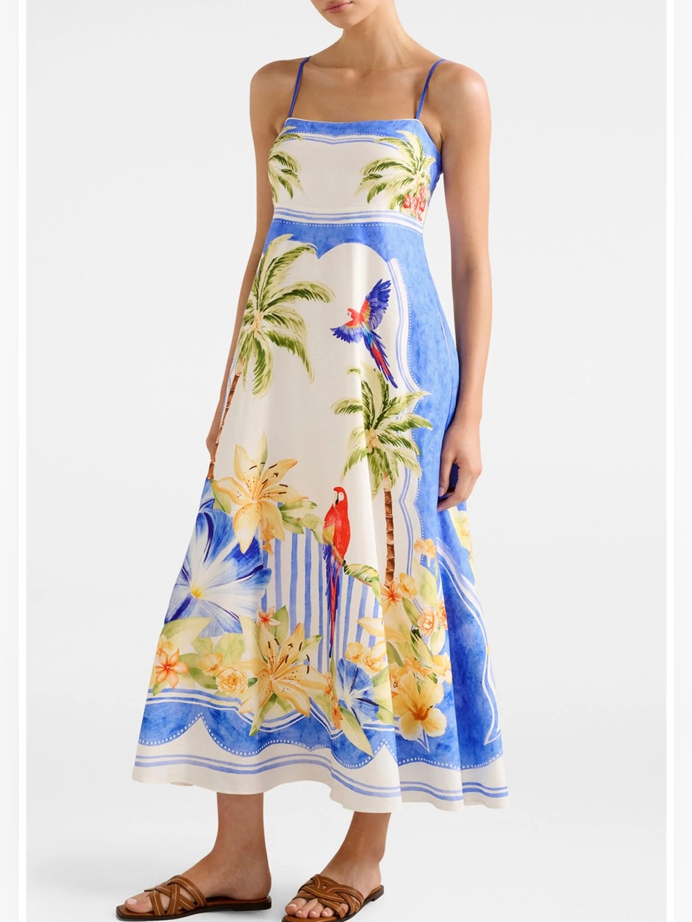 Bianca Mixed Print Linen Blend Dress by Ever New in size 6